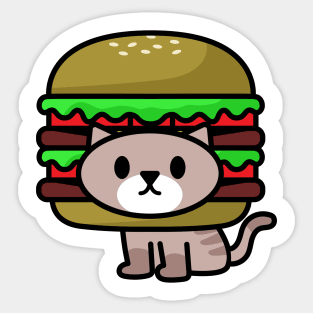 Burger Cat Sticker